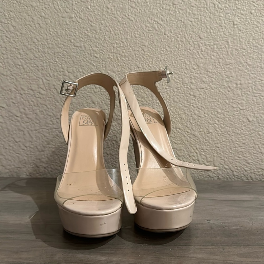 Tan/Clear Heels